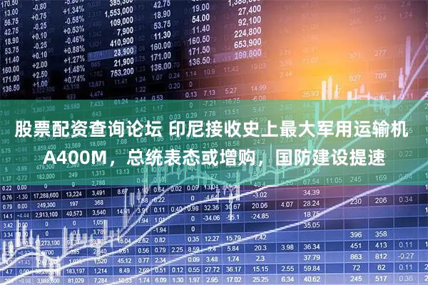 股票配资查询论坛 印尼接收史上最大军用运输机 A400M，总统表态或增购，国防建设提速